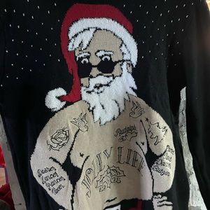 UGLY CHRISTMAS Sweater tatted Santa xxl brand new